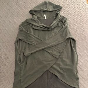 Athleta Green Yoga Hooded Sweatshirt